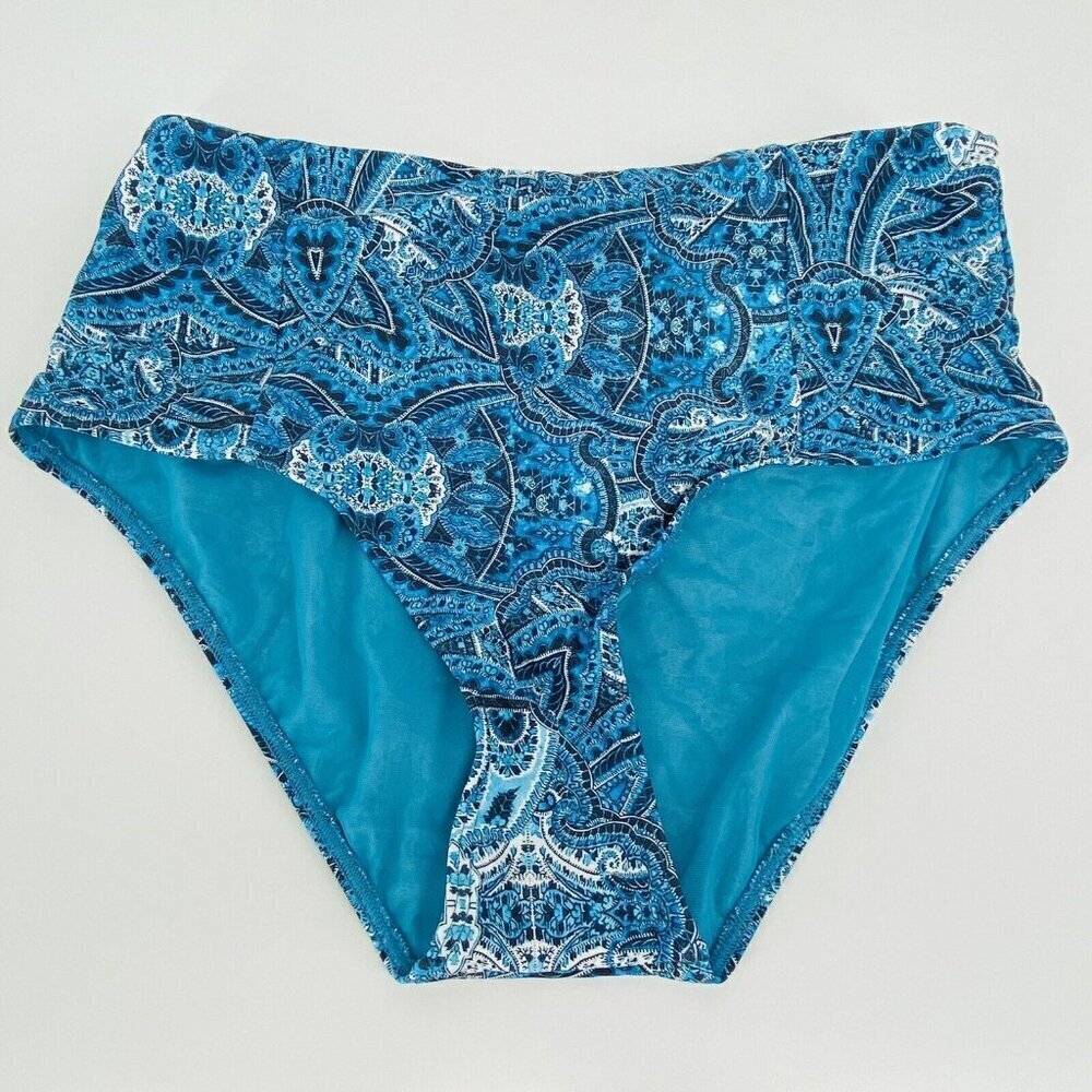 - Sea Level Bikini Bottoms Womens Size 14 Blue High Waisted New